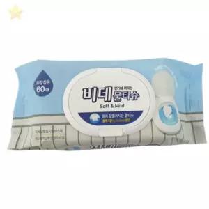 캡형 60매 물에녹는비데물티슈 대변물티슈 유아비데물티슈 항문티슈
