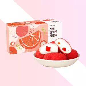 청년떡집 자몽크림떡 찹쌀 간식 요거트떡 60g 6개입 상큼디저트 과일디저트 홈카페간식 쫀득한떡