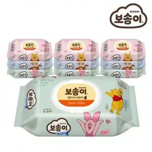 보솜이 아기 물티슈 베이비케어 푸에디션 캡형 60매 10팩
