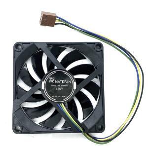 8010 무소음 팬 PWM 볼 초박형 4 핀 속도 제어 컴퓨터 CPU 전원 ITX 소형 케이스 12V 80mm