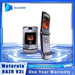모토로라 레이저 V3i 플립 휴대폰 2.2인치 1.23MP 카메라 GSM 2G 휴대폰 실버/다크 그레이/골드 레트로 컬