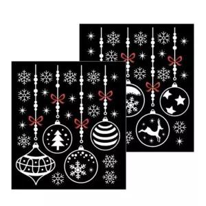 겨울 스티커 반짝이 X-MAS(2매) 장식볼 GS-5702 루돌프 산타 (W7AB432)
