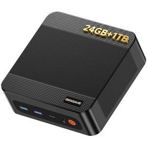 보스게임 P6 라이젠 9 6900HX 미니 PC 윈도우 11 프로, 24GB LPDDR5X 4800MHz 1TB PCIe4.0 SSD 컴퓨터, 듀얼 LAN, AX210 Wi-Fi 6E, BT 5.3, 4K 트리플 디스플레이, 라이트 게이밍 | 홈 오피스 비즈니스
