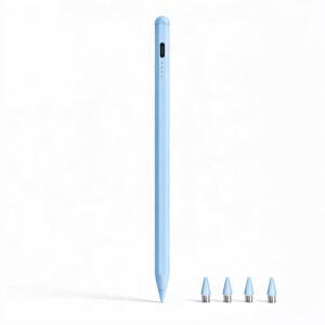 삼성 갤럭시 탭 A11 / A11+, A9 A9+, A8, A7 라이트, 안드로이드 태블릿 및 iOS 터치스크린용 액티브 커패시티브 펜, 4가지 팁이 있는 고정밀 디지털 펜(파란색)