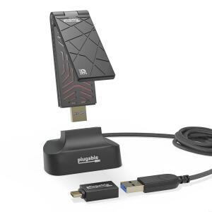 데스크톱 PC 및 노트북용 플러그형 WiFi 6 USB 어댑터, AX1800 3.0 Windows 10/11용 2.4GHz + 5GHz 듀얼 밴드 연결이 가능한 C 무선 어댑터