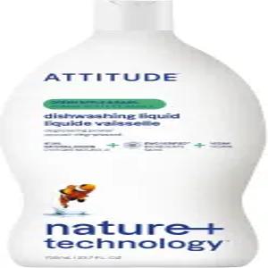 Attitude 주방 세제 EWG 검증 식물성 및 천연 유래 그린 바질 향 237 Fl Oz