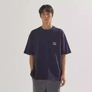 [팔랩] 남여공용 바코드로고 포켓포인트 오버핏 반팔 티셔츠_PL24S5TS008