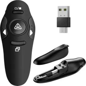 프레젠테이션 리모컨 파워포인트 USB A 및 C 무선 프레젠터 Mac용 RF 24GHz 슬라이드 어드밴스터 키노트