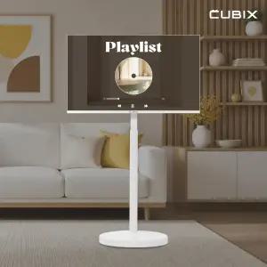무빙큐빅스 무선 삼탠바이미 프리미엄 Air 81cm(32인치) FHD QLED 화이트에디션 이동식 스마트 TV 셋트 삼텐바이미 중소바이미