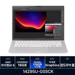 LG전자 LG그램 14Z95U-GS5CK 16GB 256GB + 1TB 추가
