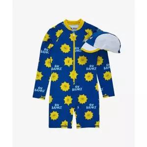 NEWBALANCEKIDS Sweet home_올인원 패턴 래쉬가드 아동 수영복 NK9RG3552U50