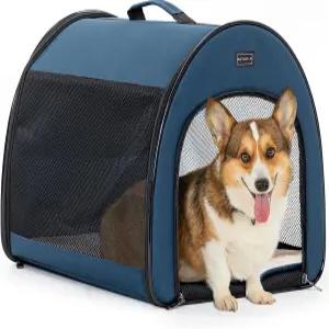 PETSFIT 접이식 개 상자 여행 265인치 가볍고 넓고 이 간편하며 두꺼운 매트가 있는 휴대용 팝업 캐리어