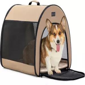 PETSFIT 소프트 도그 상자 반려견 여행 265인치 가볍고 넓고 이 간편하며 두꺼운 매트가 있는 휴대용 팝업
