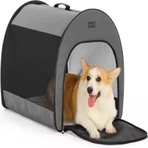 PETSFIT 휴대용 반려견 상자 여행 265인치 가볍고 넓고 이 간편하며 두꺼운 매트가 있는 팝업 캐리어