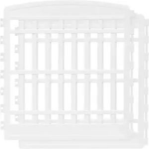 IRIS USA 34인치 2패널 애드온 반려견 강아지 놀이펜 접이식 맞춤형 흰색