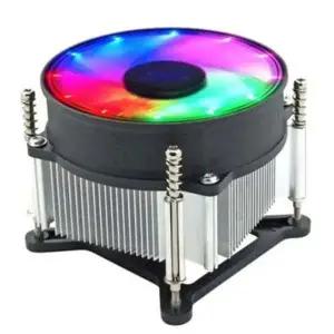 RGB CPU쿨러 90MM 공냉 LGA1200 115X 호환 3핀 저소음-WD3CBCB