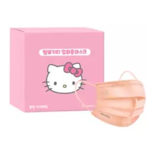 프로월드컵 마스크 PWX 헬로키티 코랄핑크 중형 100매 BNS