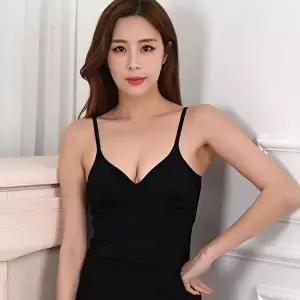 코나 시원한 인견 몰드 끈 런닝브라 노브라웨어 여자-WD6B147