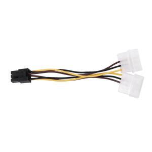 듀얼 4핀 몰렉스 IDE-6 PCI-E 그래픽 카드 전원 커넥터 케이블