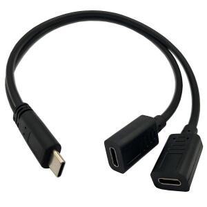 USB C 스플리터 충전 케이블 타입 남성 - 듀얼 2 여성 Y 커넥터 맥 전용