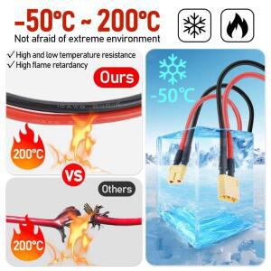 XT60 - M8 어댑터 케이블 RC 충전기 배터리용 10AWG 고전류 전원
