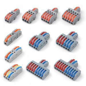 5pcs 회색 상자 미니 전선 연결 SPL-42/62 범용  스플리터 전기  푸시 인 홈 단자 블록