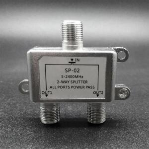 양방향 5 ~ 2400MHz TV 안테나 위성 분배기 케이블 신호 수신기 F 형 소켓
