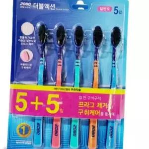 구취플라그 제거 혀클리너 라운딩 일반모 칫솔 10개입