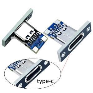 5개 USB 3.1 C타입 소켓 나사 고정 플레이트 포함 C타입 잭 2핀 4핀 암 커넥터 충전 포트