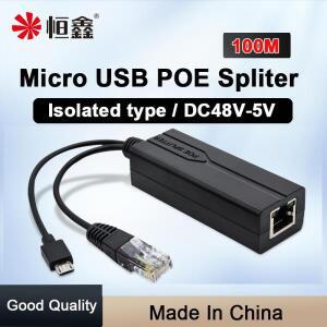 DC48V ~ 5V 마이크로USB POE 스플리터 헤드 흔들리는 IP 카메라 전원 어댑터 모듈 이더넷 100M