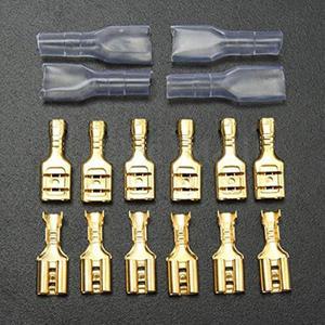 200pcs 2.8/4.8/6.3mm 빠른 스플 라이스 남성과 여성 와이어 스페이드 압착 단자 커넥터 절연 슬리브 구색