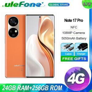 재고 Ulefone 노트 17 프로, 24GB + 256GB, 안드로이드 13,NFC,6.78 인치 120HZ AMOLED 커브드 디스플레이,