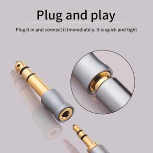 잭6.5 6.35mm 수커넥터-3.5mm 암 커넥터 헤드폰 앰프 오디오 어댑터 핸드폰 PC PC 노트북 용