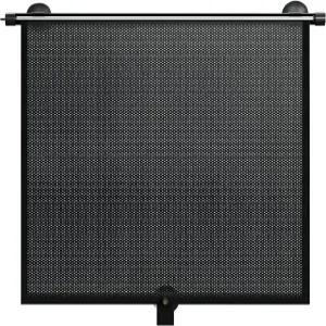 Hbxdeco 자동차 창문 차양 17.7인치 x 15.7인치 롤러 흡입 컵 측면 열 눈부심 자외선 차단을 위한 접이식