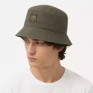 메종키츠네 FOX HEAD PATCH BUCKET HAT LM06113WW0088-P360) 폭스 헤드 패치 버킷햇)