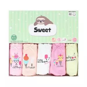 여아 삼각 무형광 아동 팬티 5매입 유아 속옷 DKWP0608