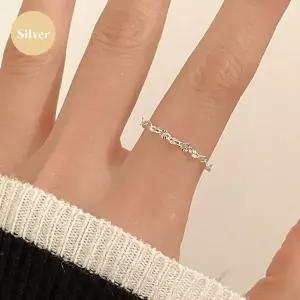 (925 Silver) Star twist ring B 22