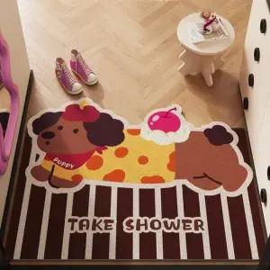 4타입 냥냥이 댕댕이 현관 발매트 먼지제거 코일매트 발판