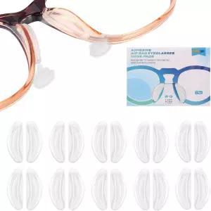 스마트탑 2.5mm 안경 에어백 스틱 실리콘 코 패드에 부착 - 플라스틱 프레임용 10쌍 업그레이드 선글라스