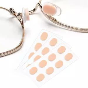 안경용 코 패드 소프트 폼 미끄럼 방지 실리콘 부착 선글라스 12쌍 1.0mm 피부색