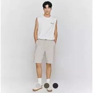 지오다노 남성 오버핏 면 린넨 여름 반바지 105502 LE1219630009