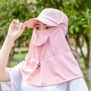 [패션소품] 여름 선캡 침튀기방지모자 돌돌이썬캡 바캉스모자 차단 자외천 여성 비치모자