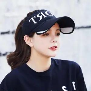 [패션소품] 여성용 스포츠 블랙 썬캡 여름 골프모자 선캡모자 등산모자 낚시모자