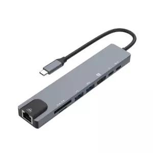멀티허브 8IN1 USB 이 3.1 C타입 4K 30Hz MicroSD