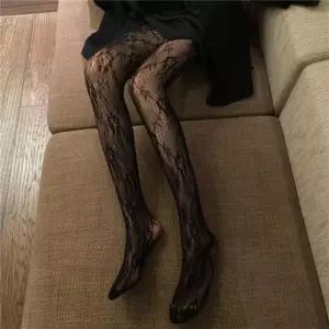 여성 망사 팬티스타킹 레이스 장미 패턴 2컬러 스타킹 망사스타킹