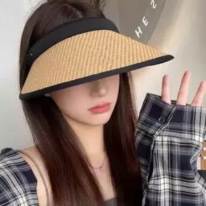 썸머햇 선캡 밀짚햇 햇빛가리개 라탄 썬캡 모자 밀짚모자 썸머모자