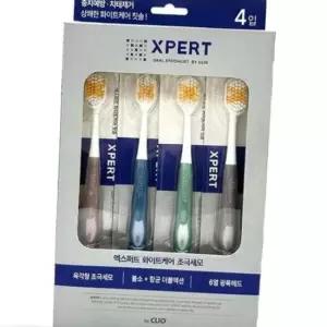 크리오 엑스퍼트 화이트케어 불소초극세모 칫솔 4개입