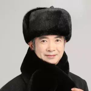 밍크털모자 남성용 귀달이 중년 노인 겨울 귀 보호 군밤 러시아 할아버지