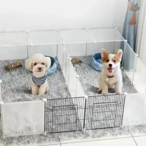 펫 반투명 울타리 세트 강아지 고양이 반려동물 펜스