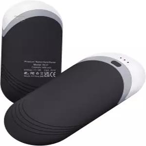카렐 열전도성 실리콘 충전식 손난로 2팩 6000mAh 양면 열 AI 전기 휴대용 포켓 장갑 착용 슬림 충격 방지